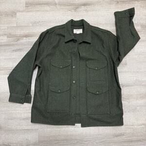 Vintage 1970s 80s FILSON Wool Forest Green Mackinaw Cruiser Hunting Jacket Sz 54